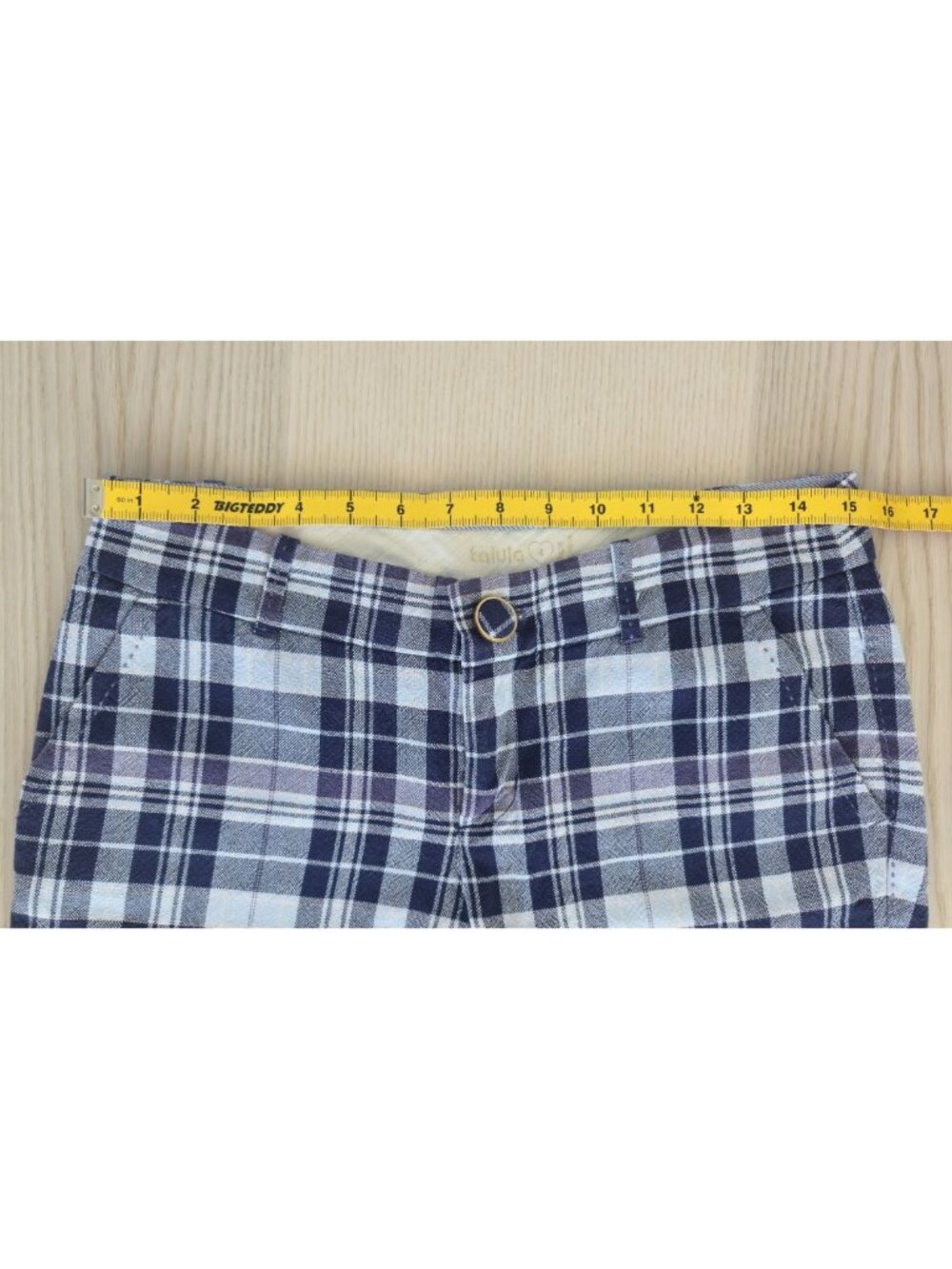 Talula Plaid Tailored Shorts - Picture 2 of 7